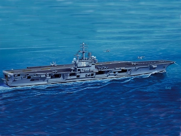 Kunststof model van het vliegdekschip USS Ronald Reagan
