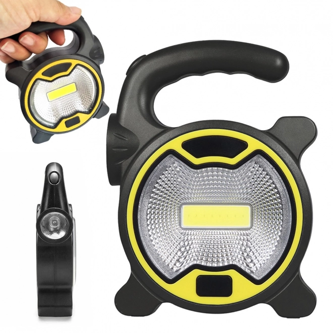 Sterke werkplaats LED-lamp COB met houder en batterijen