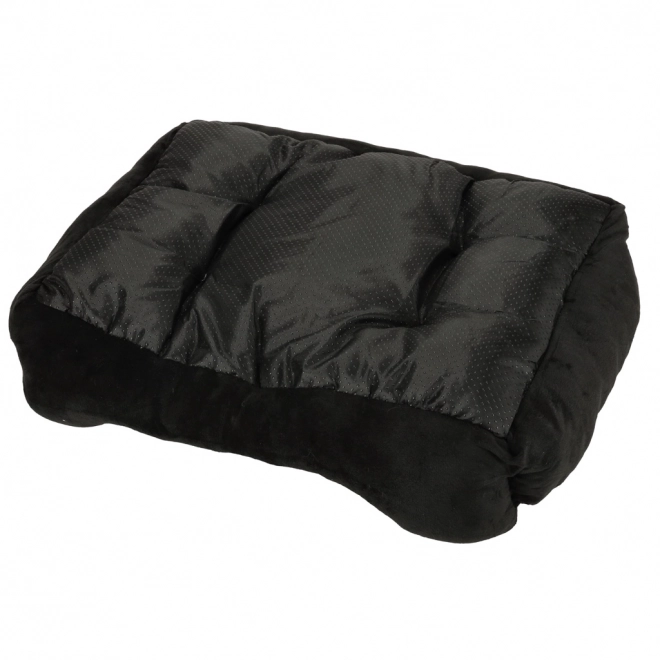 Honden- en kattenbed zwart en grijs