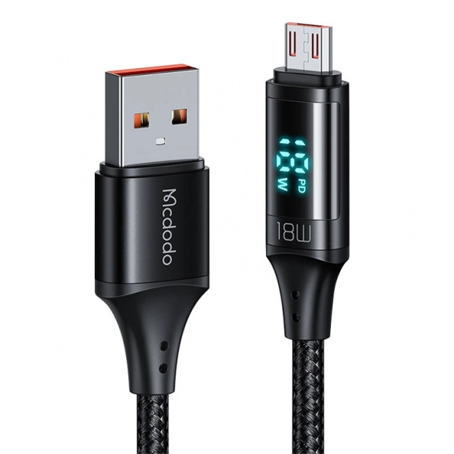 Kabel Mcdodo CA-1070 USB naar Micro USB, 3A, 1,2 m (zwart)