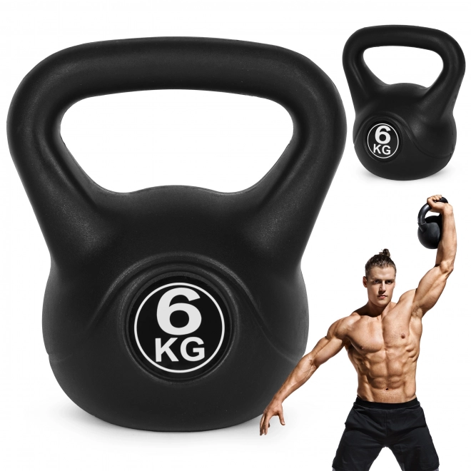 Kettlebell voor training zwart- 6kg