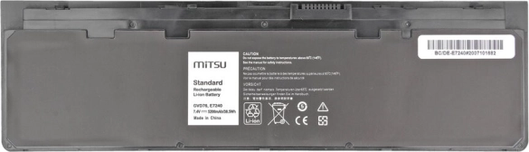 Batterij voor Dell Latitude E7240/E7250 5200 mAh (38 Wh) 7,4–7,8 V