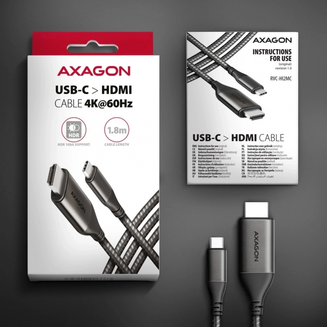 Adapter USB-C naar HDMI 4K/60Hz 1,8m