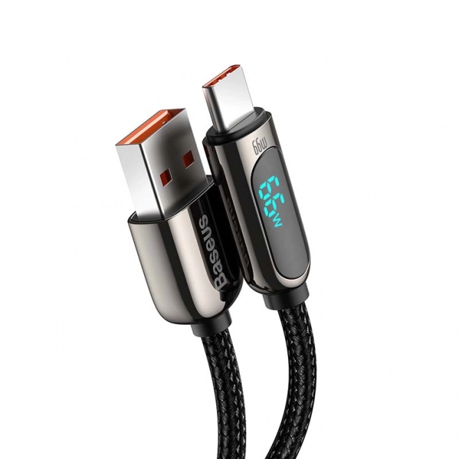 Baseus Kabel display USB naar Type-C, 66W, 2 m (zwart)