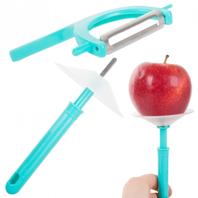 Schraper voor groenten en fruit met beschermkap