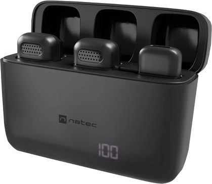 Draadloze dasspeldmicrofoon voor Lightning NATEC Hopper 2 stuks