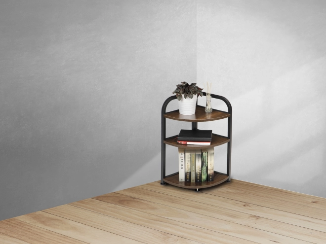 Hoekplank ModernHome in loftstijl, 3 planken
