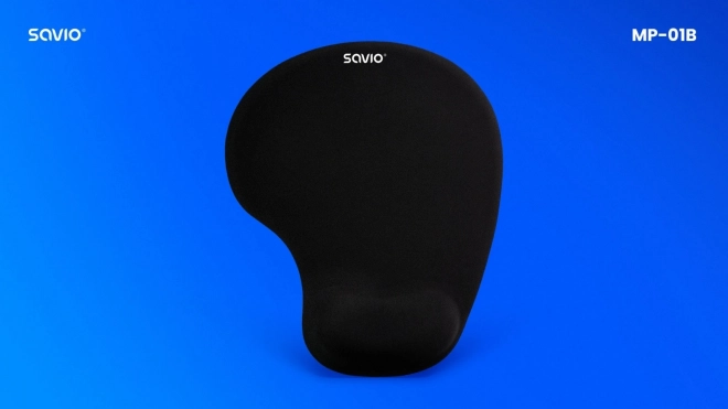 Zwarte ergonomische muismat SAVIO