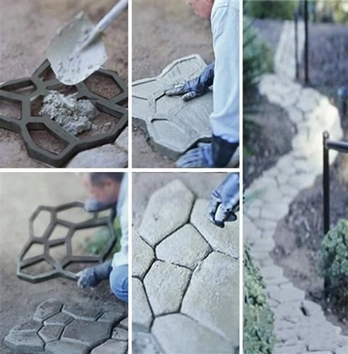 Mal voor betontegels met een zeshoekige vorm