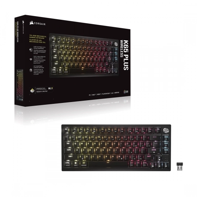 Mechanisch toetsenbord K65 Plus Wireless Tactile 75% RGB