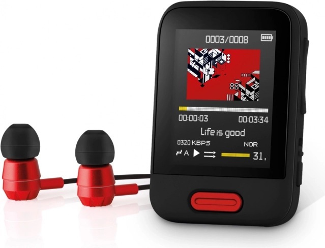 Draagbare MP3/MP4‑speler 16 GB met Bluetooth en 1,8" display