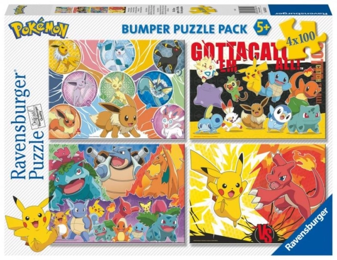 Pokémon puzzel 4x100 stukjes