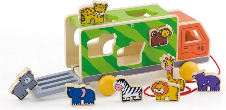 Gekleurde houten dieren