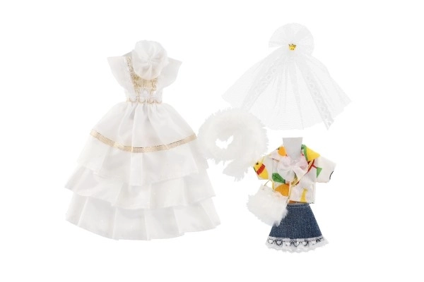 Poppenkleertjes met accessoires - 2 stuks