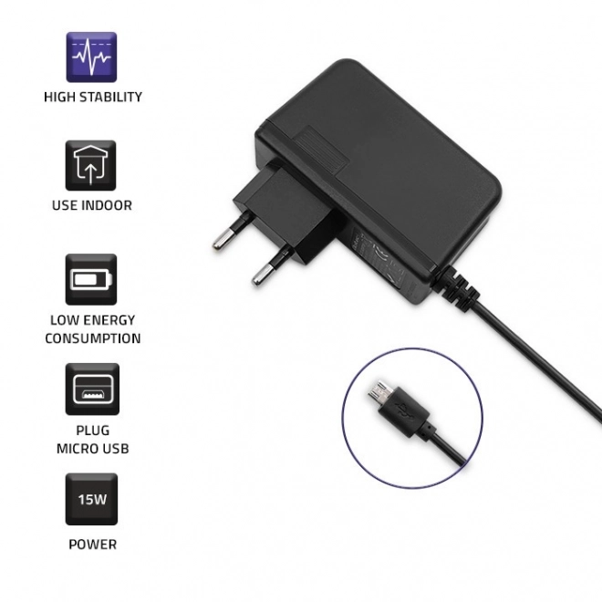 Qoltec 15W oplader met micro USB-kabel