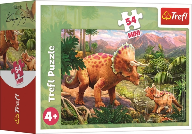 Minipuzzel Dinosauriërs - 54 stukjes
