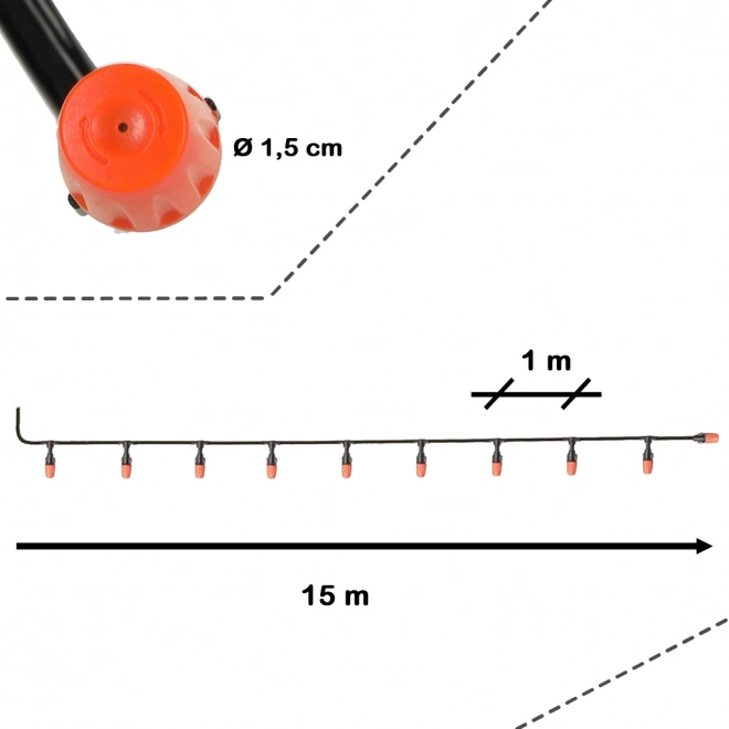 Waternevel voor de tuin - 15 meter