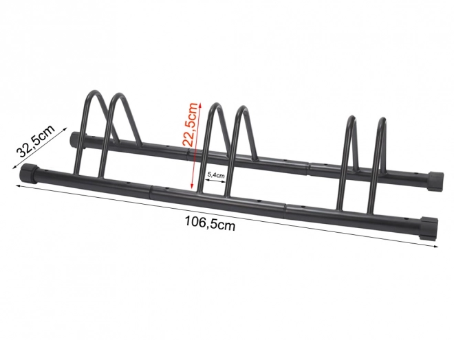 Standaard voor 3 fietsen voor opslag