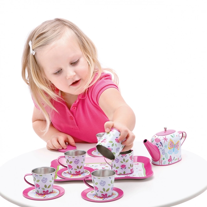 Kinder roze theeservies set