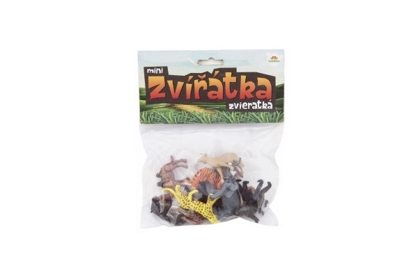 Dieren mini safari ZOO plastic 5-6cm 12 stuks in zakje