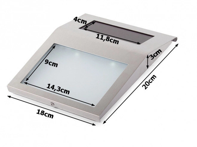Zonne-energie metalen LED lamp voor huisnummer