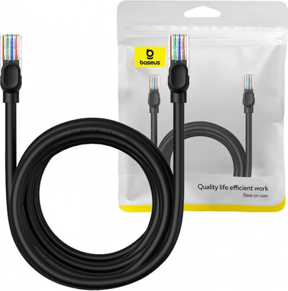 BASEUS netwerkkabel Ethernet CAT5 5 m zwart