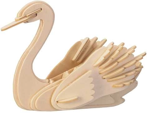 Woodcraft houten 3D-puzzel – zwaan