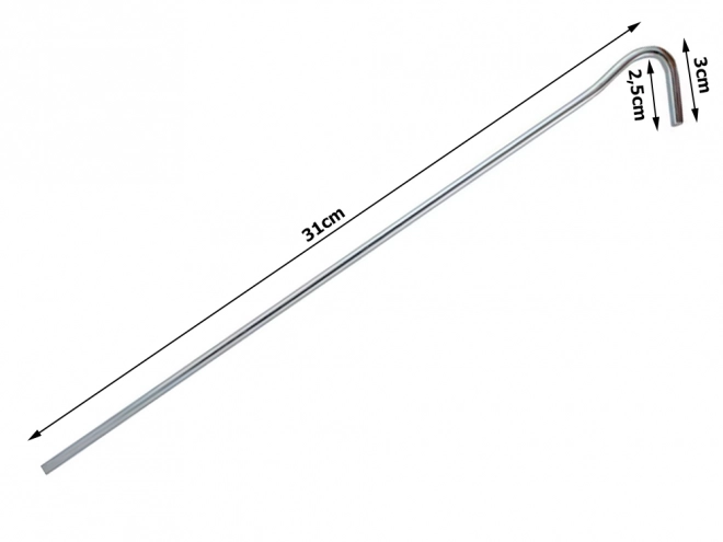 Tentharingen staal 31cm 10st haken en lussen