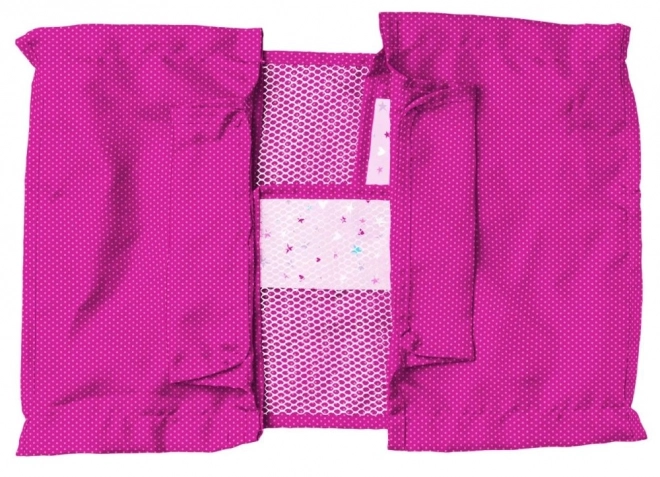 Grote set voor poppen met kinderwagen en bedje