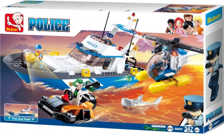 Complete speelset met boot en helikopter