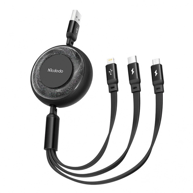 Kabel 3in1 van USB naar USB-C / Lightning / Micro USB, Mcdodo CA-3570, 1,2 m (zwart)