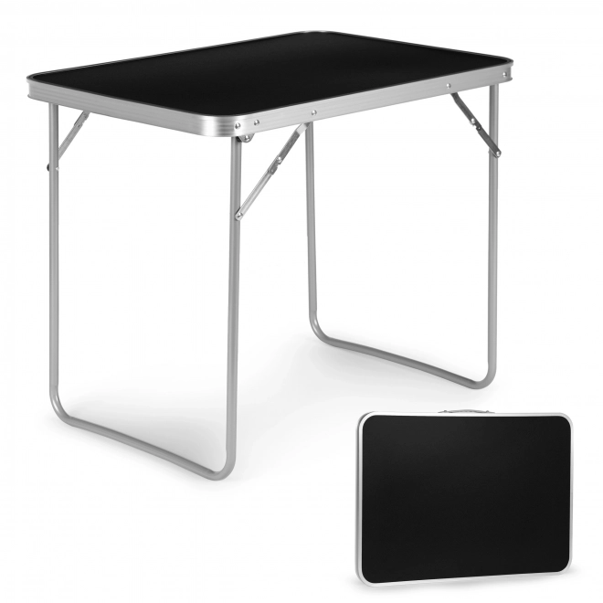 Toeristische tafel opvouwbare picknicktafel blad 80x60 cm zwart
