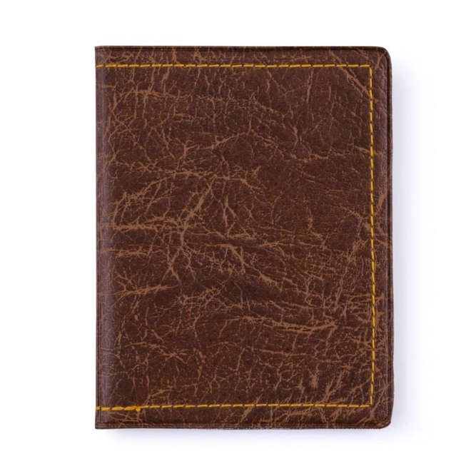 Hoesje voor documenten genaaid eco-leer