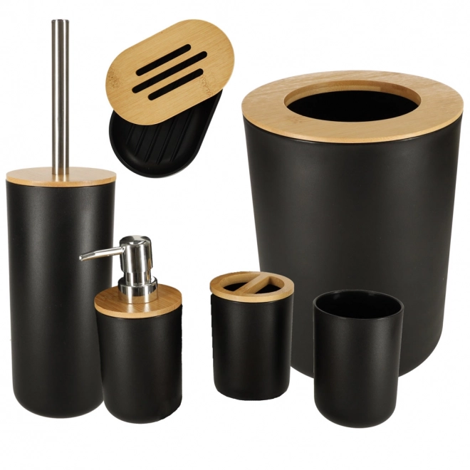 Elegante set badkamerdaccessoires 6 stuks zwart