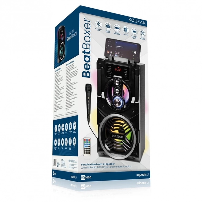 Bluetooth 5.1 luidspreker met karaoke 20W SQ1000 Beatboxer