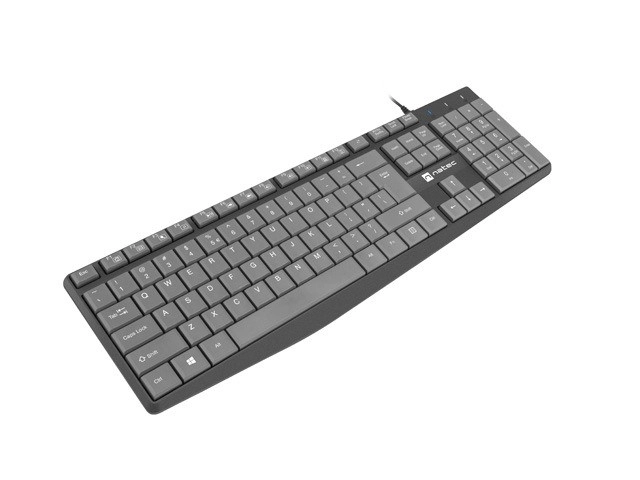 Toetsenbord Natec Nautilus US Slim 1.8m zwart-grijs