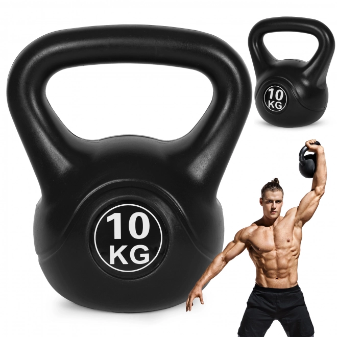 Kettlebell voor oefening zwart - 10kg