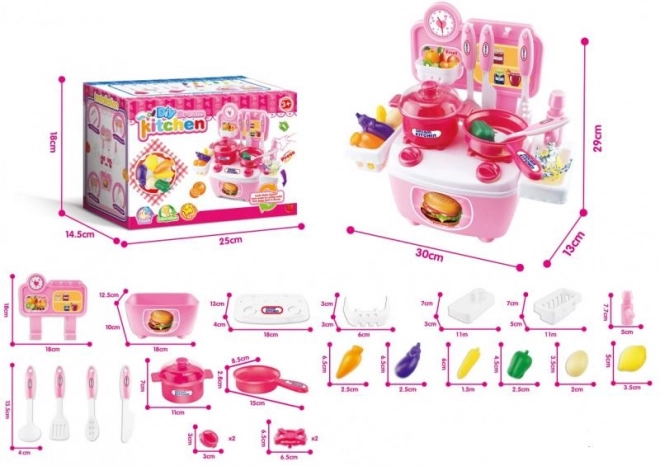 Mini keuken roze