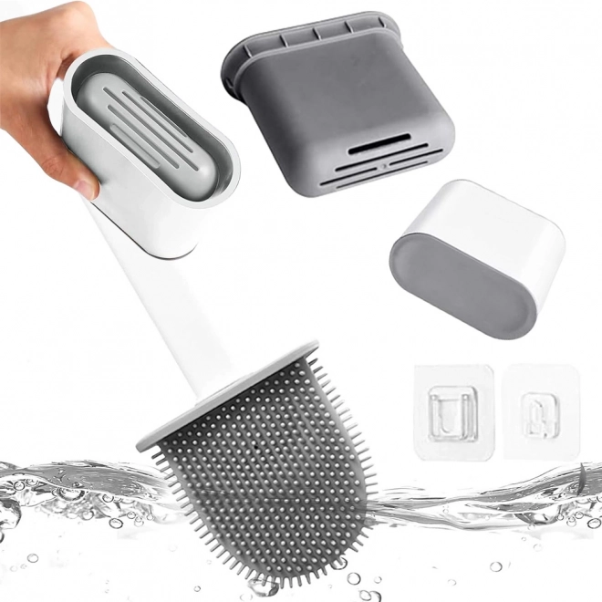Siliconen toiletborstel met lekvrije basis