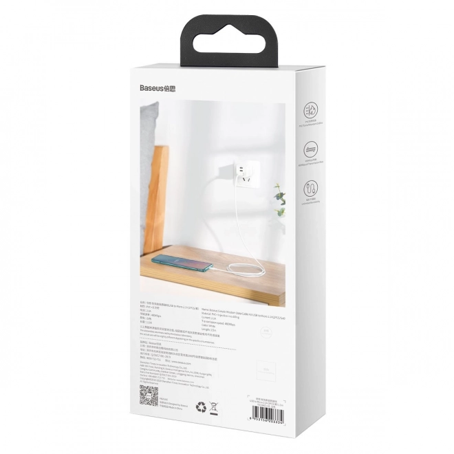 Set van Baseus USB naar Micro datakabels 2,1A 1,5m