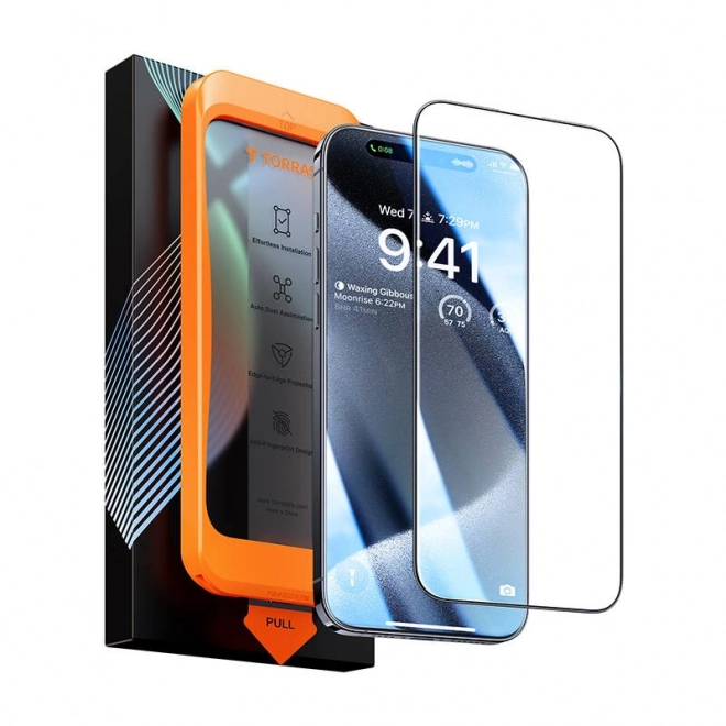 Gehard glas voor iPhone 15 Pro Max Torras Insta-III Master