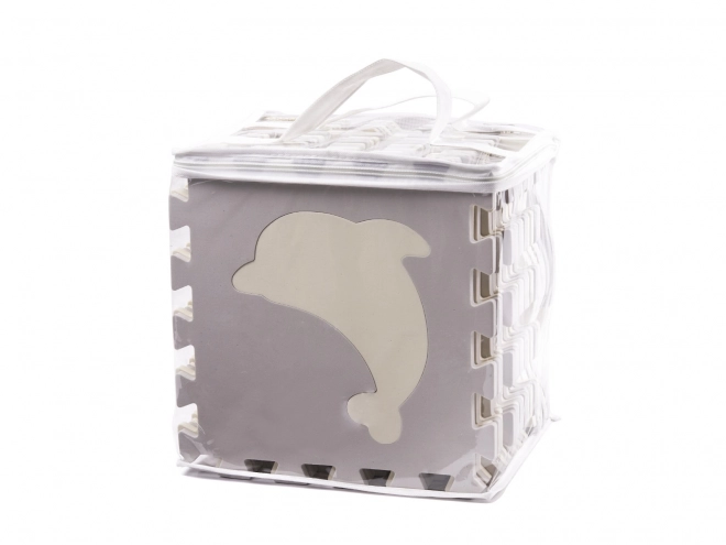Contrasterende beige schuimpuzzels met diertjes