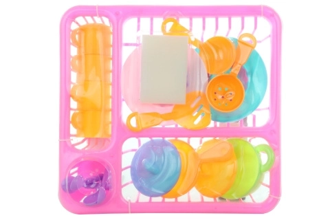 Afdruiprek met servies
