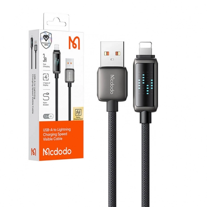 USB-A naar Lightning kabel Mcdodo met LED-display 1,2 m