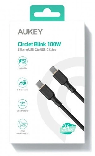 Siliconen kabel USB-C naar USB-C 1,8 m 100W AUKEY