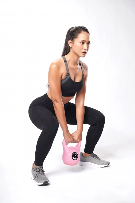 Kettlebell voor oefening roze - 12kg