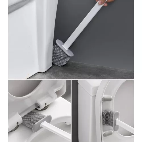 Siliconen toiletborstel voor badkamer