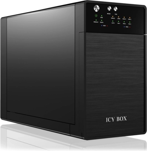 Externe RAID-behuizing ICY BOX voor 2× 3,5" SATA-schijven met USB 3.0 en eSATA