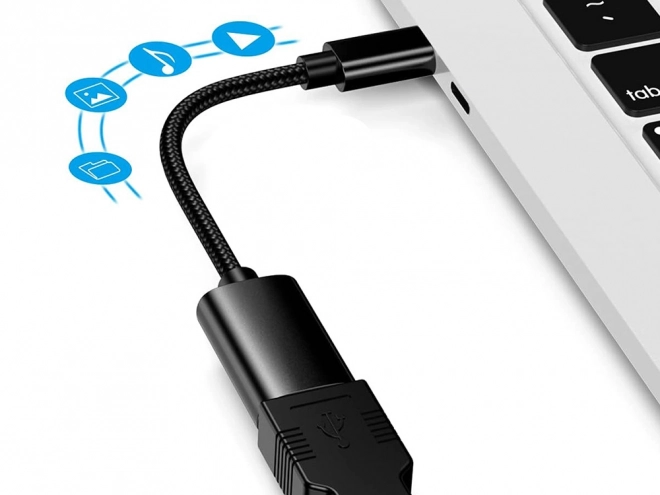 USB-C naar USB-A 3.0 OTG adapter met gevlochten kabel