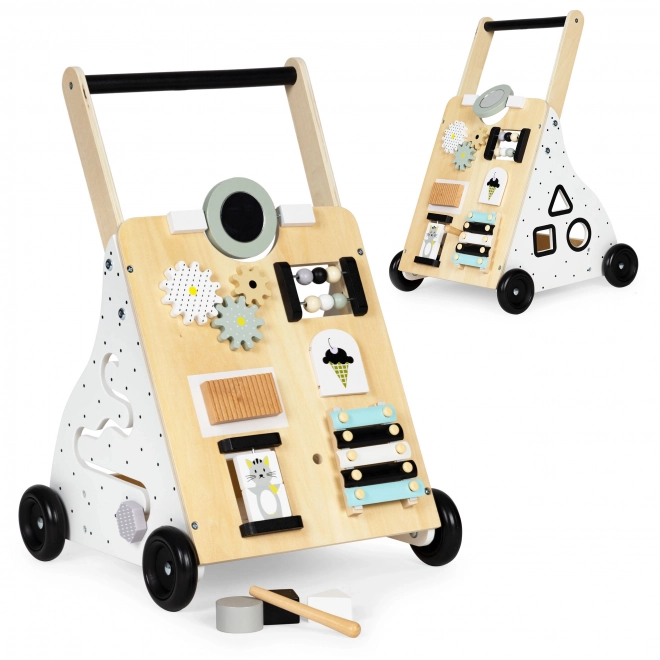 Houten duwloopwagen educatieve kinderwagen voor kinderen